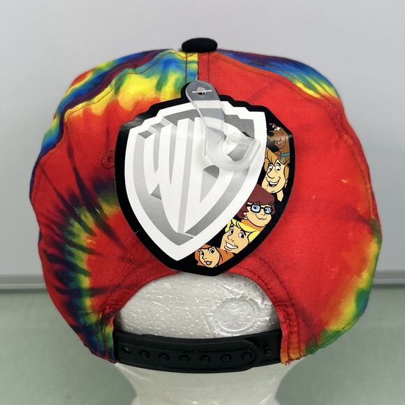 Scooby-Doo Tie Dye Rainbow Hat Baseball Cap EUC Dog Snapback Adjustable Adult - Picture 4 of 9